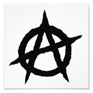 Anarchisches Symbol schwarze Punk-Kultur Zeichen C Fotodruck