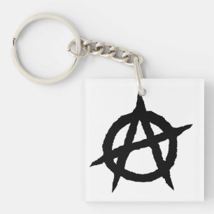 Anarchisches Symbol schwarze Punk Musik Kultur Zei Schlüsselanhänger