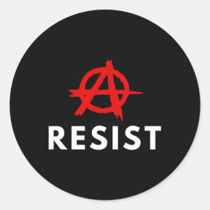 Anarchismus Anarchist - Widerstand Runder Aufkleber