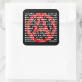 Anarchismus ist Zitatsticker Quadratischer Aufkleber (Tasche)