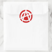 Anarchismus-Symbol-Sticker Runder Aufkleber (Tasche)
