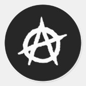 Anarchismus-Symbol-Sticker Runder Aufkleber (Vorderseite)