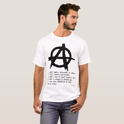 Anarchist Alexander Berkman Was ist Anarchie Zitat T-Shirt (Vorne ganz)