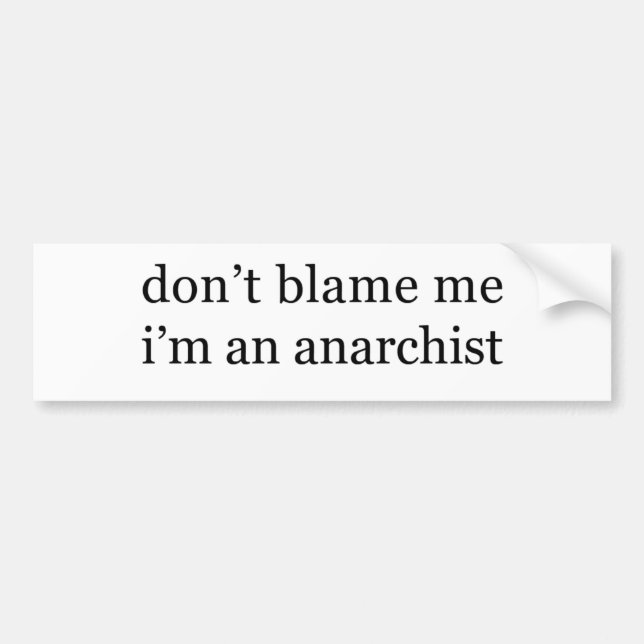 Anarchist Autoaufkleber (Vorne)