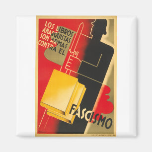 Anarchist/Facismus-Seltenes Poster des Zivilen Kri Magnet