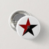 Anarchist in Rot/Schwarz Button (Vorne & Hinten)