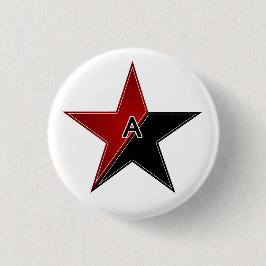 Anarchist in Rot/Schwarz Button