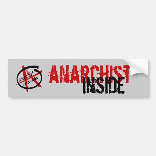 Anarchist nach innen autoaufkleber (Vorne)