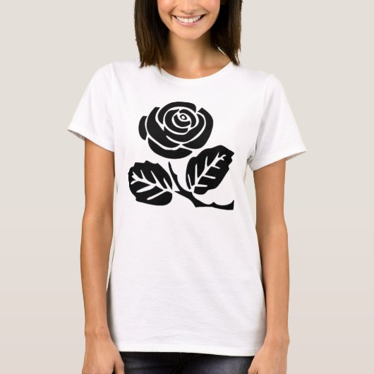 Anarchist-Panzerspitze mit schwarzer Rose T-Shirt (Vorderseite)