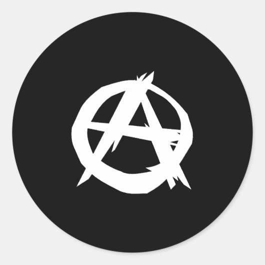 Anarchist, Politische Flagge Kolumbiens Runder Aufkleber (Vorderseite)