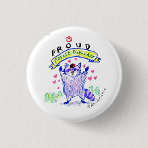 Anarchist Raccoon Forest Defender Button