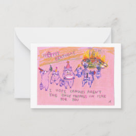 Anarchist Raccoons Geburtstagskarte Mitteilungskarte