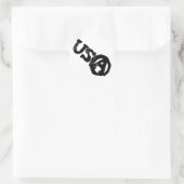 Anarchist Runder Aufkleber (Tasche)