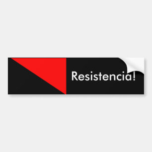Anarchisten-Flagge: Resistencia! Autoaufkleber