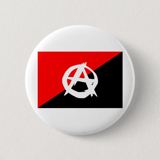 Anarchistenflagge mit a-Symbol Button (Vorderseite)