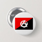 Anarchistenflagge mit a-Symbol Button (Vorne & Hinten)