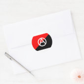 Anarchistenflagge mit a-Symbol Runder Aufkleber (Umschlag)