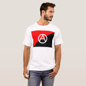 Anarchistenflagge mit a-Symbol T-Shirt (Vorne ganz)