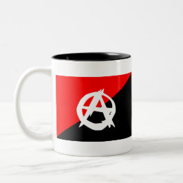 Anarchistenflagge Zweifarbige Tasse