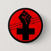 Anarchistenschwarzer Querknopf Button (Vorderseite)