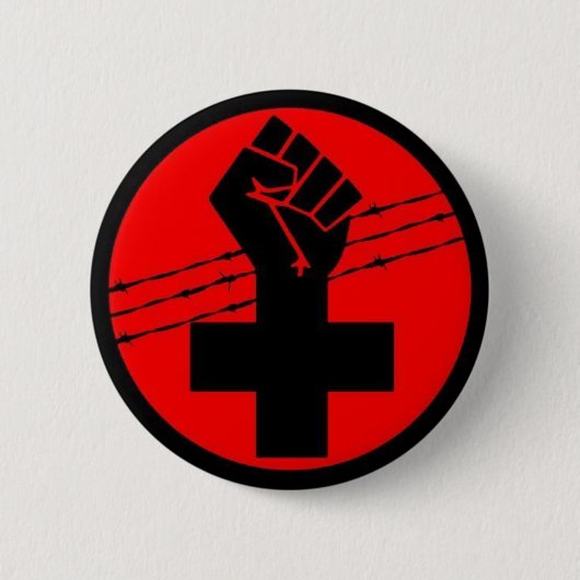 Anarchistenschwarzer Querknopf Button (Vorderseite)