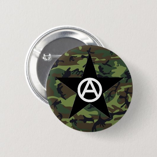 Anarchistenstern-Button Button (Vorne & Hinten)