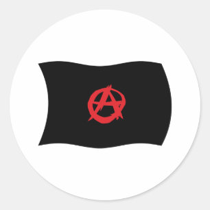 Anarchistische Bewegungsflaggen-Aufkleber Runder Aufkleber