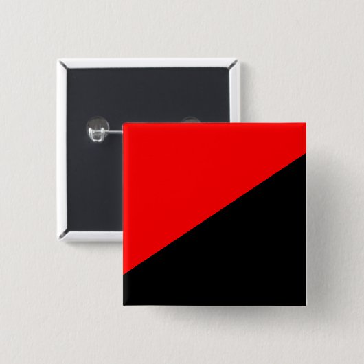 Anarchistische Flagge (Anarchismus) Button (Vorne & Hinten)