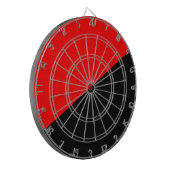 Anarchistische Flagge (Anarchismus) Dartscheibe (Vorderseite Links)