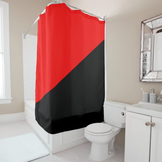 Anarchistische Flagge (Anarchismus) Duschvorhang (Beispiel)