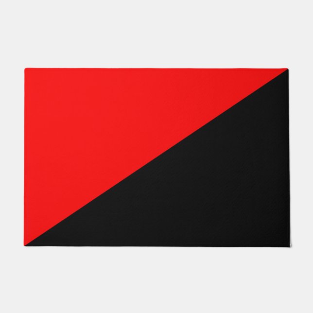 Anarchistische Flagge (Anarchismus) Fußmatte (Vorderseite)