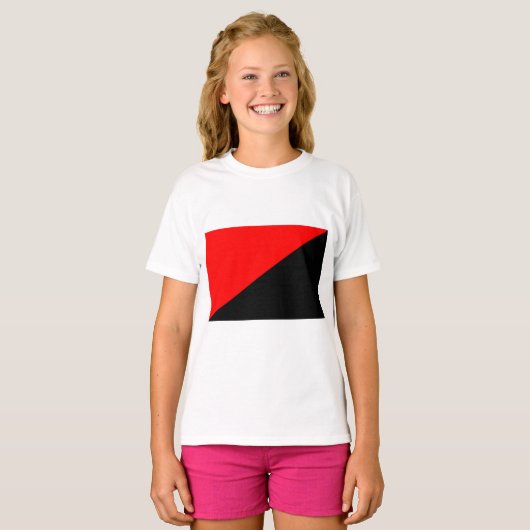 Anarchistische Flagge (Anarchismus) T-Shirt (Vorne ganz)
