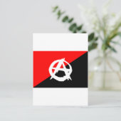 Anarchistische Flagge mit einem Symbol Postkarte (Stehend Vorderseite)