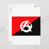 Anarchistische Flagge mit einem Symbol Postkarte (Vorne/Hinten)