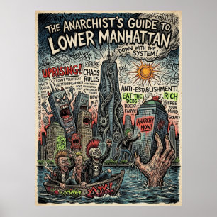 Anarchistischer Führer für Lower Manhattan Punk Sk Poster