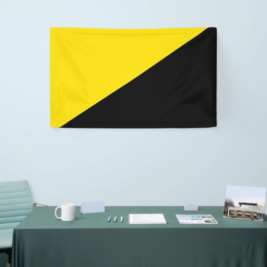 Anarcho Kapitalismus Flaggenanarchie Symbol schwar Banner (Messeveranstaltung)