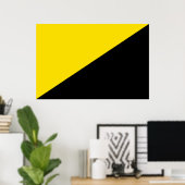 Anarcho Kapitalismus Flaggenanarchie Symbol schwar Poster (Heimbüro)