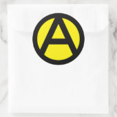 Anarcho-Kapitalismus Runder Aufkleber (Tasche)