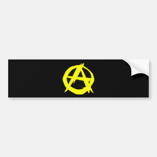Anarcho Kapitalismus-Schwarzes und gelbe Flagge Autoaufkleber