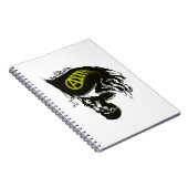 Anarcho Kapitalist Tattered Flagge mit Dame Notizblock (Rechte Seite)