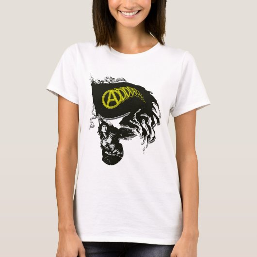 Anarcho Kapitalist Tattered Flagge mit Dame T-Shirt (Vorderseite)