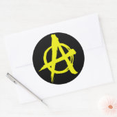 Anarcho-kapitalistische Anarchy-Symbol-Aufkleber Runder Aufkleber (Umschlag)