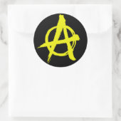 Anarcho-kapitalistische Anarchy-Symbol-Aufkleber Runder Aufkleber (Tasche)