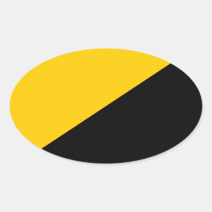 Anarcho-kapitalistische Flagge Ovaler Aufkleber