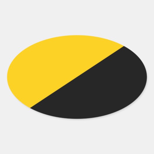 Anarcho-kapitalistische Flagge Ovaler Aufkleber (Vorderseite)