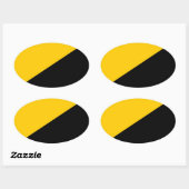 Anarcho-kapitalistische Flagge Ovaler Aufkleber (Blatt)