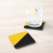 Anarcho kapitalistisches Schwarzes und gelb Getränkeuntersetzer (Rechte Seite)