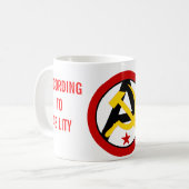Anarcho-kommunistisches Logo Kaffeetasse (Vorderseite Links)
