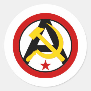 Anarcho-kommunistisches Logo Runder Aufkleber