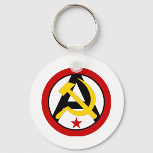 Anarcho-kommunistisches Logo Schlüsselanhänger